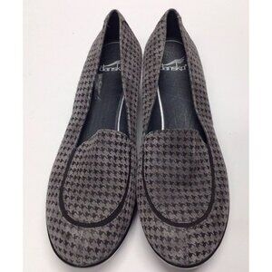 Dansko Debra Houndstooth  Suede Leather Loafers Dress Shoes Women’s